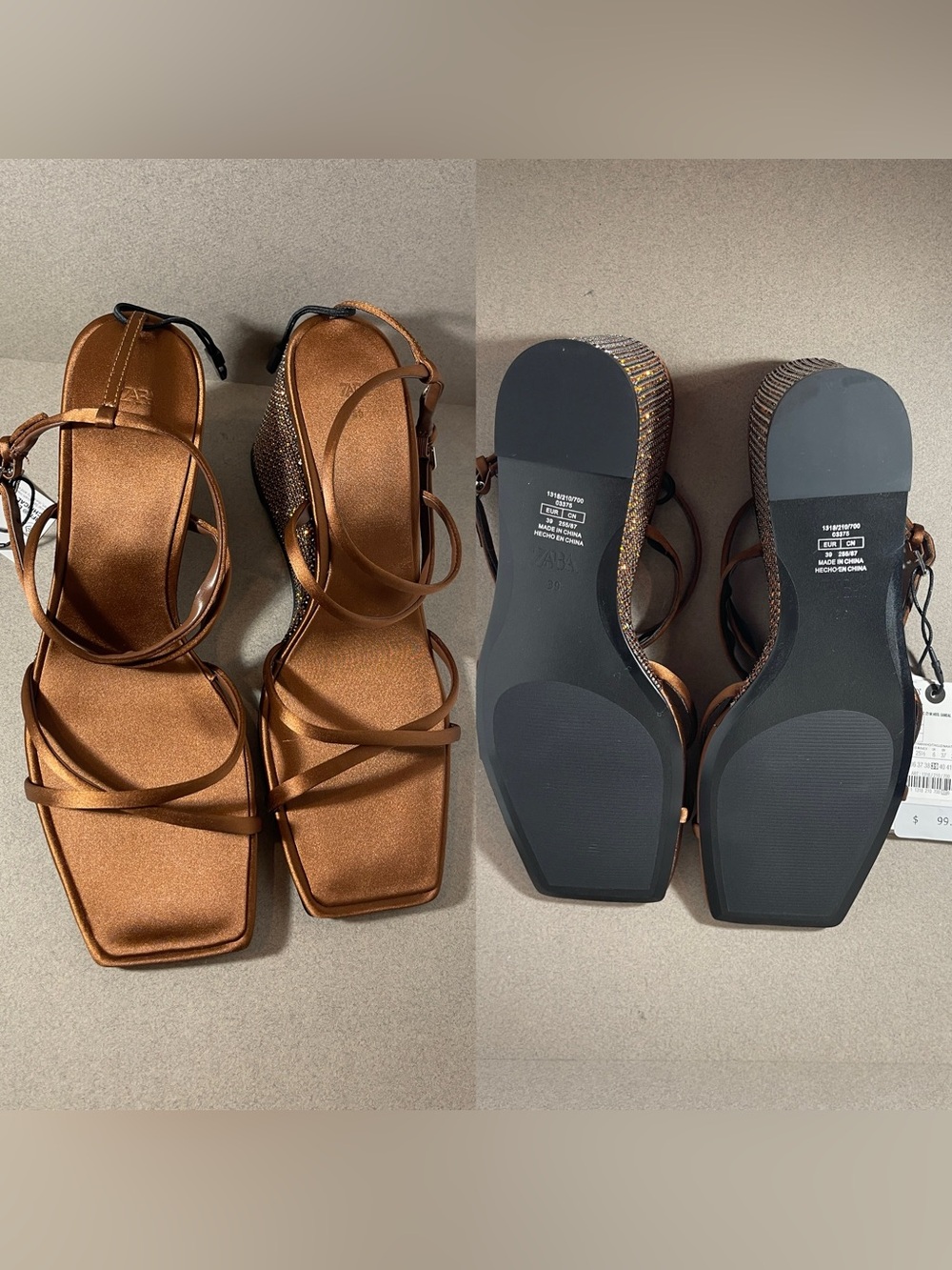 💫Zara Crystal Wedges Sandals - New 💫